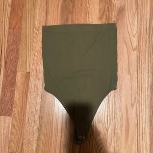 TJ Maxx green strapless thong bodysuit SIZE: M CONDITION: good